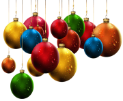 christmas balls all colors png